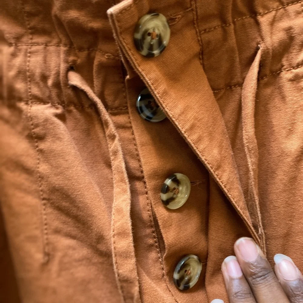 Propaganda | Cotton Paperbag Pants - L, Rust Orange - Picture 6 of 15
